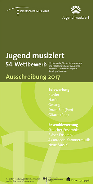 Flyer Ausschreibung Jugend musiziert 2017