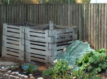Kompoststelle im Garten
