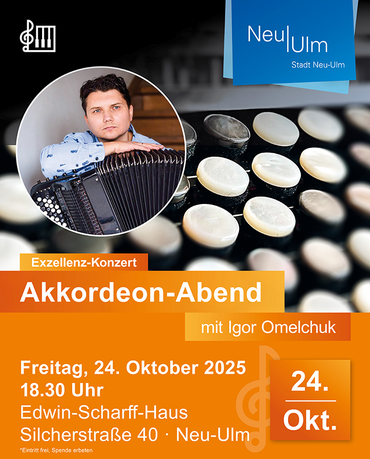 Plakat Akkordeon-Abend am 24. Oktober 2025