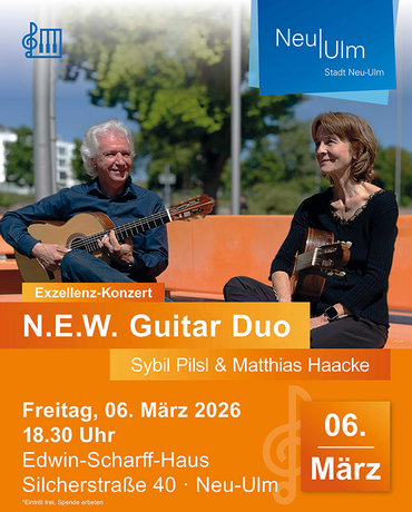 Plakat Konzert des N.E.W. Guitar Duo am 6. März