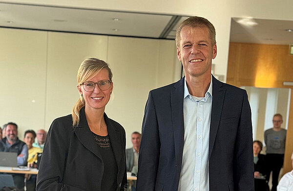 Jörg Oberle und Neu-Ulms Oberbürgermeisterin Katrin Albsteiger