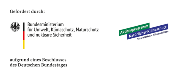 Förderlogo Gefördert durch Bundesministerium für Umwelt, Klimaschutz, Naturschutz und nukleare Sicherheit und Aktionsprogramm "Natürlicher Klimaschutz"