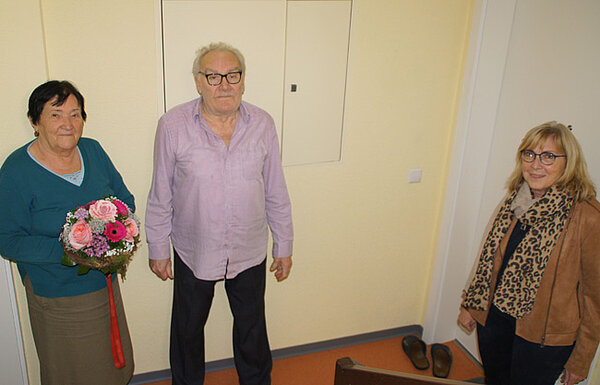 Besuch von Neu-Ulms dritter Bürgermeisterin Gerlinde Koch beim Ehepaar Gunesch