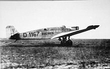 Start auf dem Militärflugfeld in Baldonnel/Irland am 12. April 1928 / Hermann-Köhl-Museum / Fotograf unbekannt