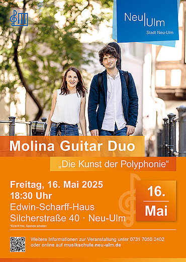 Plakat Konzert Molina Gitarrenduo am Freitag, 16. Mai 2025