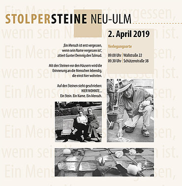 Broschüre zur 4. Stolperstein-Verlegung in Neu-Ulm