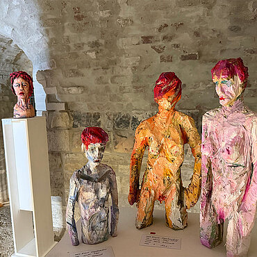 Skulpturen in der Kunstausstellung