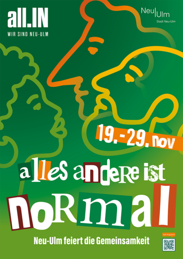 Plakat "all.IN 19.-29. November: Alles andere ist normal"