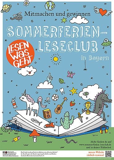 Plakat Sommerferien-Leseclub in Bayern