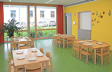 Speiseraum in der Kita