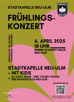 Plakat Frühlingskonzert der Stadtkapelle Neu-Ulm am 6. April 2025