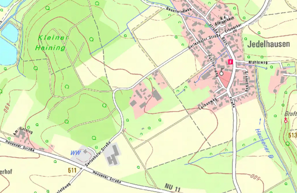 Ortskarte Jedelhausen