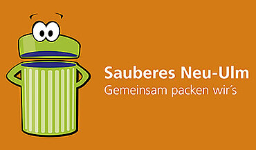 Banner "Sauberes Neu-Ulm - Gemeinsam packen wir's" 