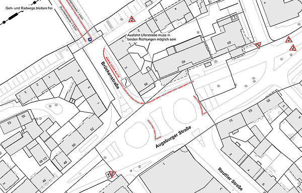 Umleitungsplan für die Gänstorbrücke