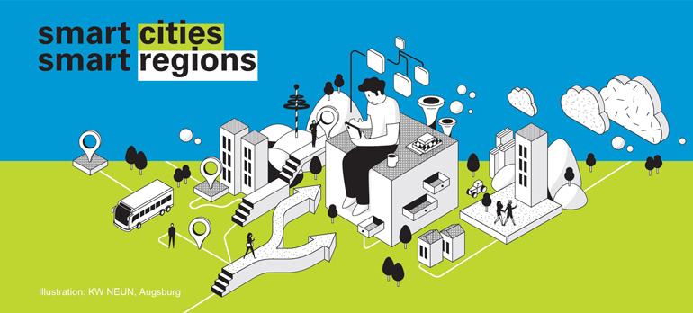 Banner "Smart Cities - Smart Regions" mit externem Link zu IDEK (wir-leben-neu.de)