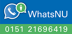 Banner "WhatsNU" mit Link auf das WhatsApp-Angebot